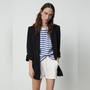 ZARA Open Blazer Rolled-Up Sleeves